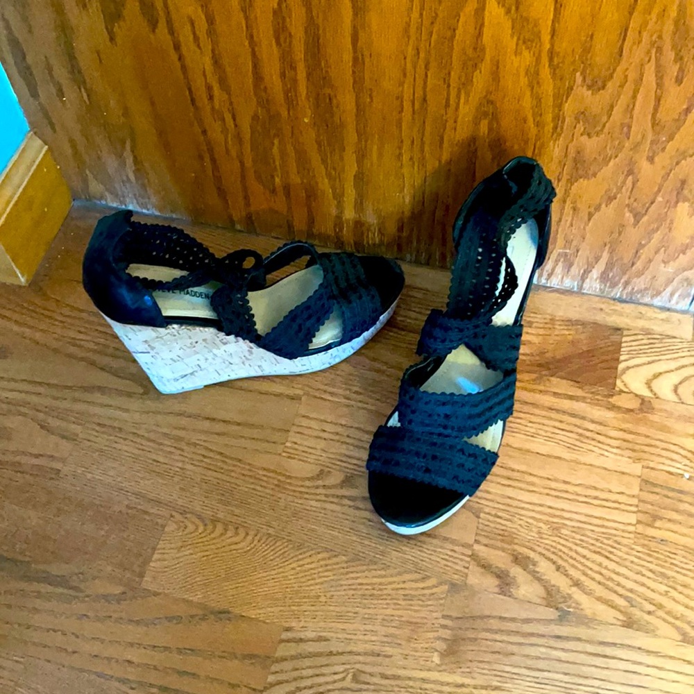 Black Steve Madden Wedges